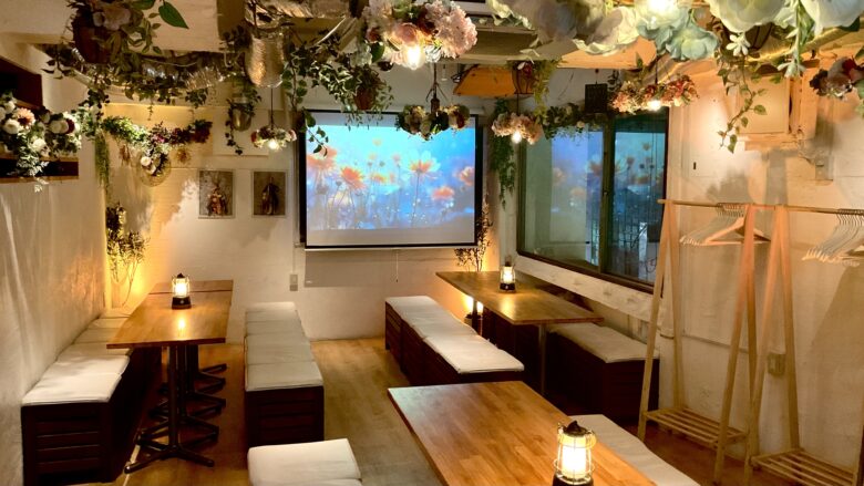 「渋谷ガーデンルーム３F」
当店は貸切に特化したオシャレ居酒屋です！