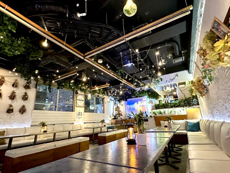 渋谷ピカリエ本店 夜のライトアップされた貸切会場